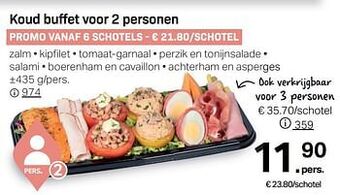 Buurtslagers Koud buffet voor 2 personen aanbieding