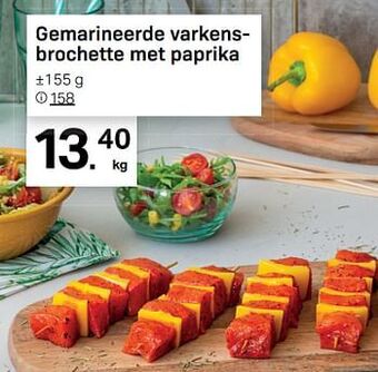 Buurtslagers Gemarineerde varkensbrochette met paprika aanbieding