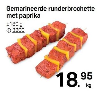 Buurtslagers Gemarineerde runderbrochette met paprika aanbieding