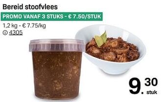 Buurtslagers Bereid stoofvlees aanbieding