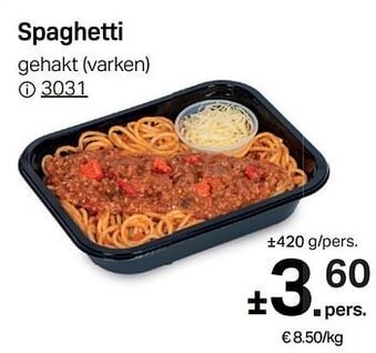 Buurtslagers Spaghetti aanbieding