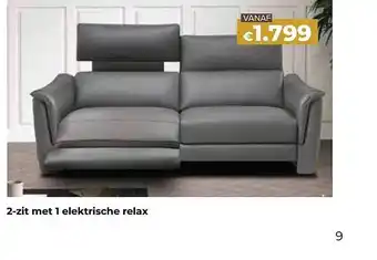 Euroshop 2 Zit Met 1 Elektrische Relax aanbieding