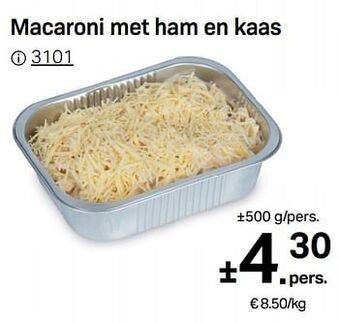 Buurtslagers Macaroni met ham en kaas aanbieding