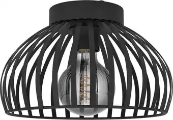 Bol.com Eglo mogano 3 plafondlamp - e27 - ø 28 cm - zwart - staal aanbieding
