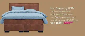 Leen Bakker Boxspring Umix 160x200 Cm aanbieding