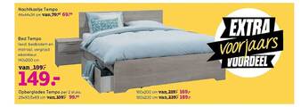 Leen Bakker Nachtkastje Tempo, Bed Tempo, Opberglades Tempo aanbieding