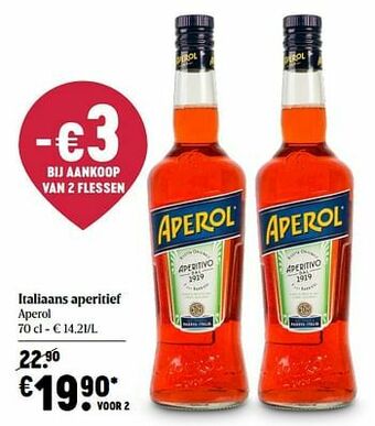 Delhaize Italiaans aperitief aperol aanbieding