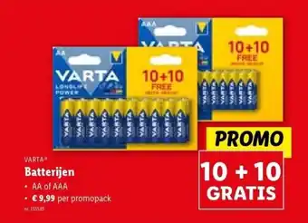Lidl Batterijen aanbieding