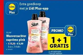 Lidl Wasverzachter suprême pink aanbieding
