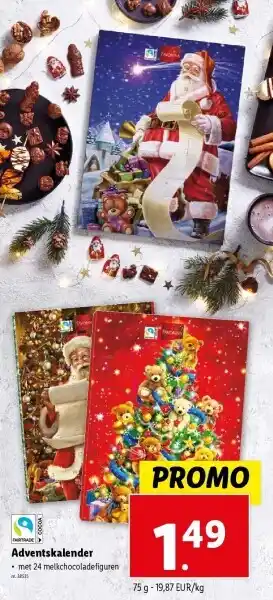 Lidl Adventskalender aanbieding