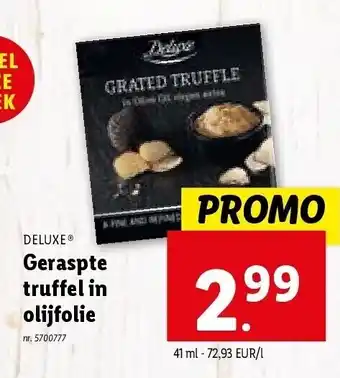 Lidl Geraspte truffel in olijfolie aanbieding