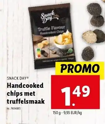 Lidl Handcooked chips met truffelsmaak aanbieding