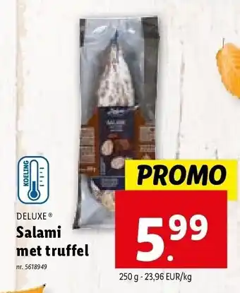 Lidl Salami met truffel aanbieding
