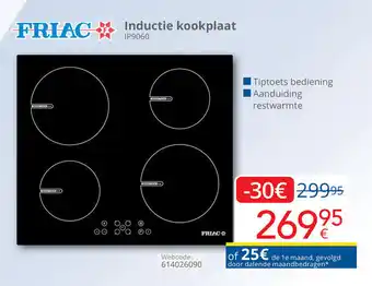 Eldi FRIAC Inductie kookplaat aanbieding