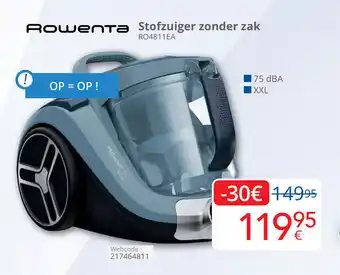 Eldi Rowenta Stofzuiger zonder zak RO4811EA aanbieding