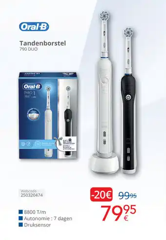 Eldi Oral-B Tandenborstel 790 DUO aanbieding