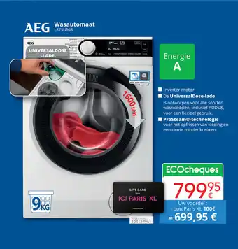 Eldi AEG Wasautomaat 9 kg aanbieding