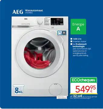 Eldi AEG Wasautomaat 8 kg aanbieding