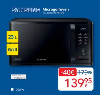 Eldi SAMSUNG Microgolfoven 23L aanbieding
