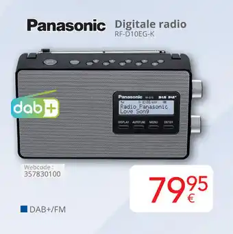 Eldi Panasonic Digitale radio RF-D10EG-K aanbieding