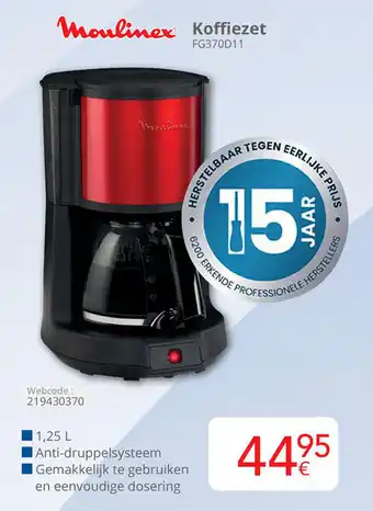Eldi Moulinex Koffiezet aanbieding