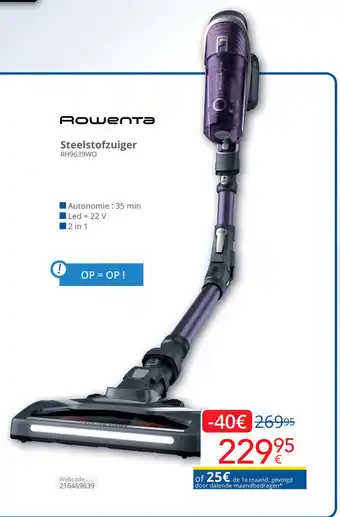 Eldi Rowenta Steelstofzuiger RH9639WO aanbieding