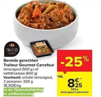 Carrefour Market Bereide Gerechten Traiteur Gourmet Carrefour 500 g aanbieding