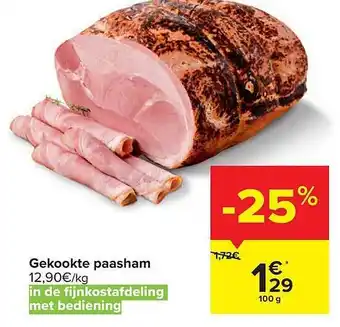 Carrefour Market Gekookte Paasham 100 g aanbieding