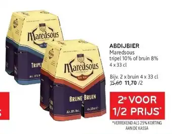 Alvo Abdijbier maredsous tripel 10% of bruin 8% 4 x 33 cl aanbieding