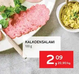 Alvo KALKOENSALAMI 100 g aanbieding