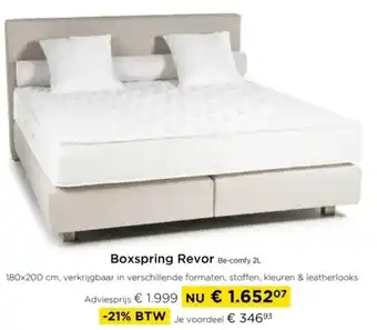 Molecule Boxspring revor be-comly 20 aanbieding
