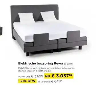 Molecule Elektrische boxspring revor be-comly aanbieding