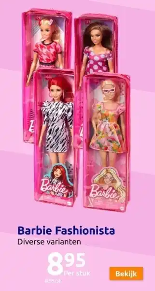 Action Barbie fashionista aanbieding