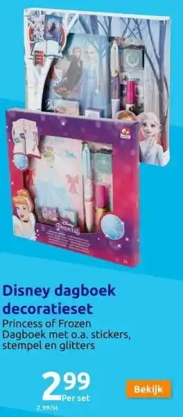 Action Disney dagboek decoratieset aanbieding