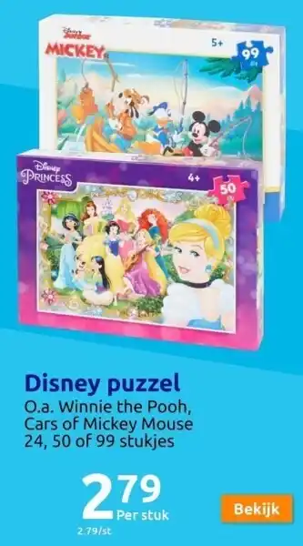 Action Disney puzzel aanbieding