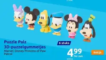 Action Puzzle palz 3d-puzzelgummetjes aanbieding