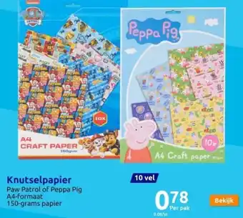 Action Knutselpapier a4 aanbieding