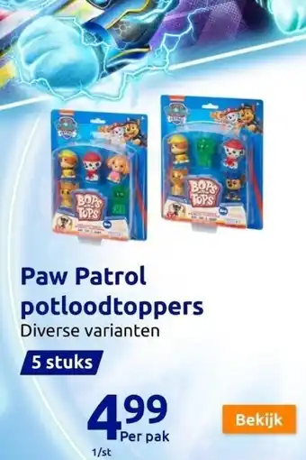 Action Paw patrol potloodtoppers aanbieding