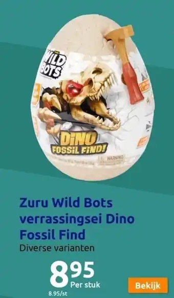 Action Zuru wild bots verrassingsei dino fossil find aanbieding