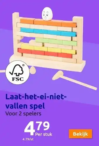 Action Laat het ei niet vallen spel aanbieding