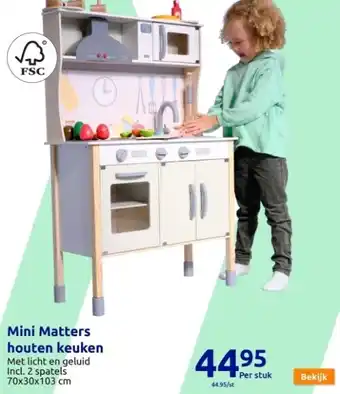 Action Mini matters houten keuken aanbieding