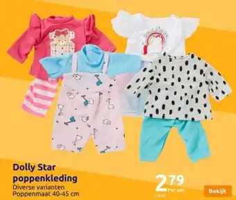 Action Dolly star poppenkleding aanbieding