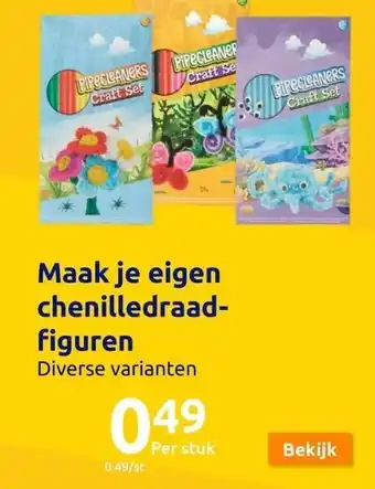 Action Maak je eigen chenilledraad-figuren aanbieding