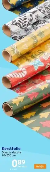 Action Kerst metaalfolie aanbieding