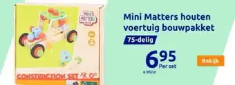Action Mini matters houten voertuig bouwpakket aanbieding