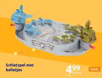 Action Schietspel met balletjes aanbieding