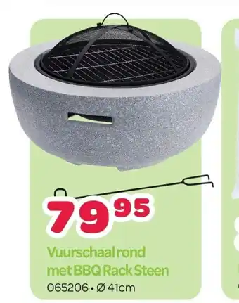 Happyland Vuurschaal rond met bbq rack steen aanbieding