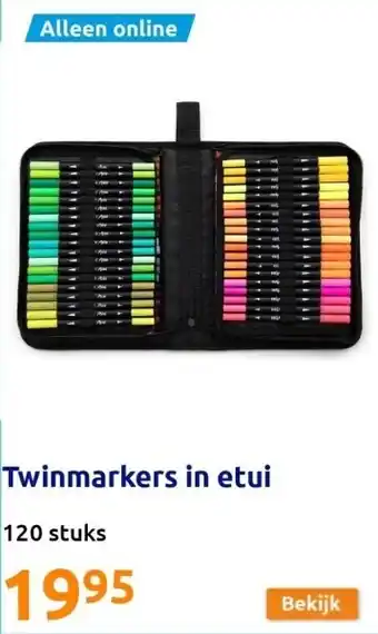 Action Twinmarkers in etui aanbieding