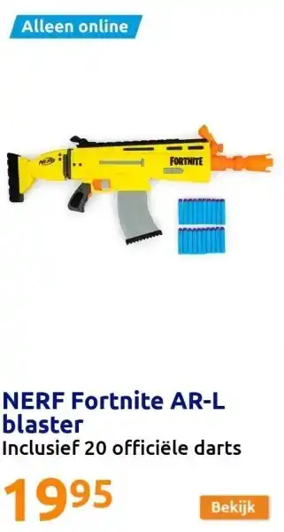 Action Nerf fortnite ar-l blaster aanbieding