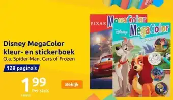 Disney megacolor kleur- en stickerboek